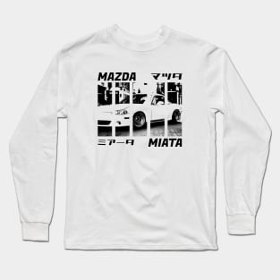 Mazda Miata MX-5 NB Black 'N White 3 Long Sleeve T-Shirt